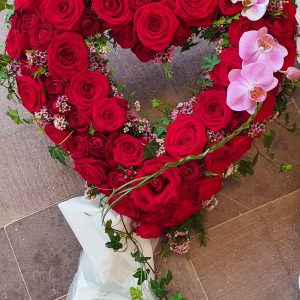 Avsked-blomsterhjärta